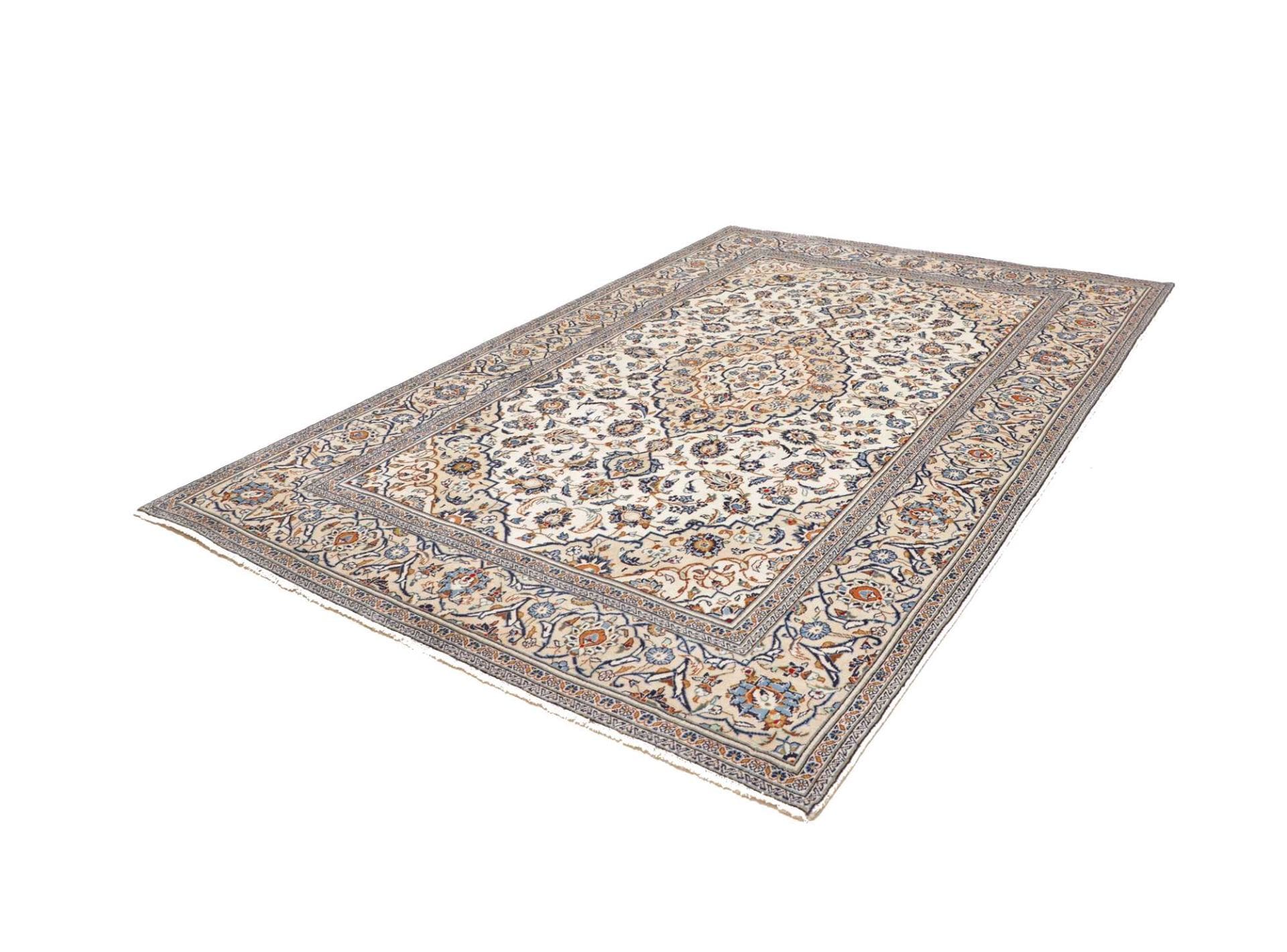 Alternative view of Hand-Knotted Kashan Persian Rug, 203 × 302 cm, Wool