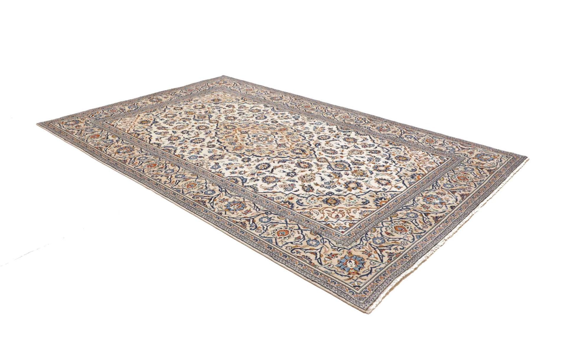 Hand-Knotted Kashan Persian Rug, 203 × 302 cm, Wool - Image 3