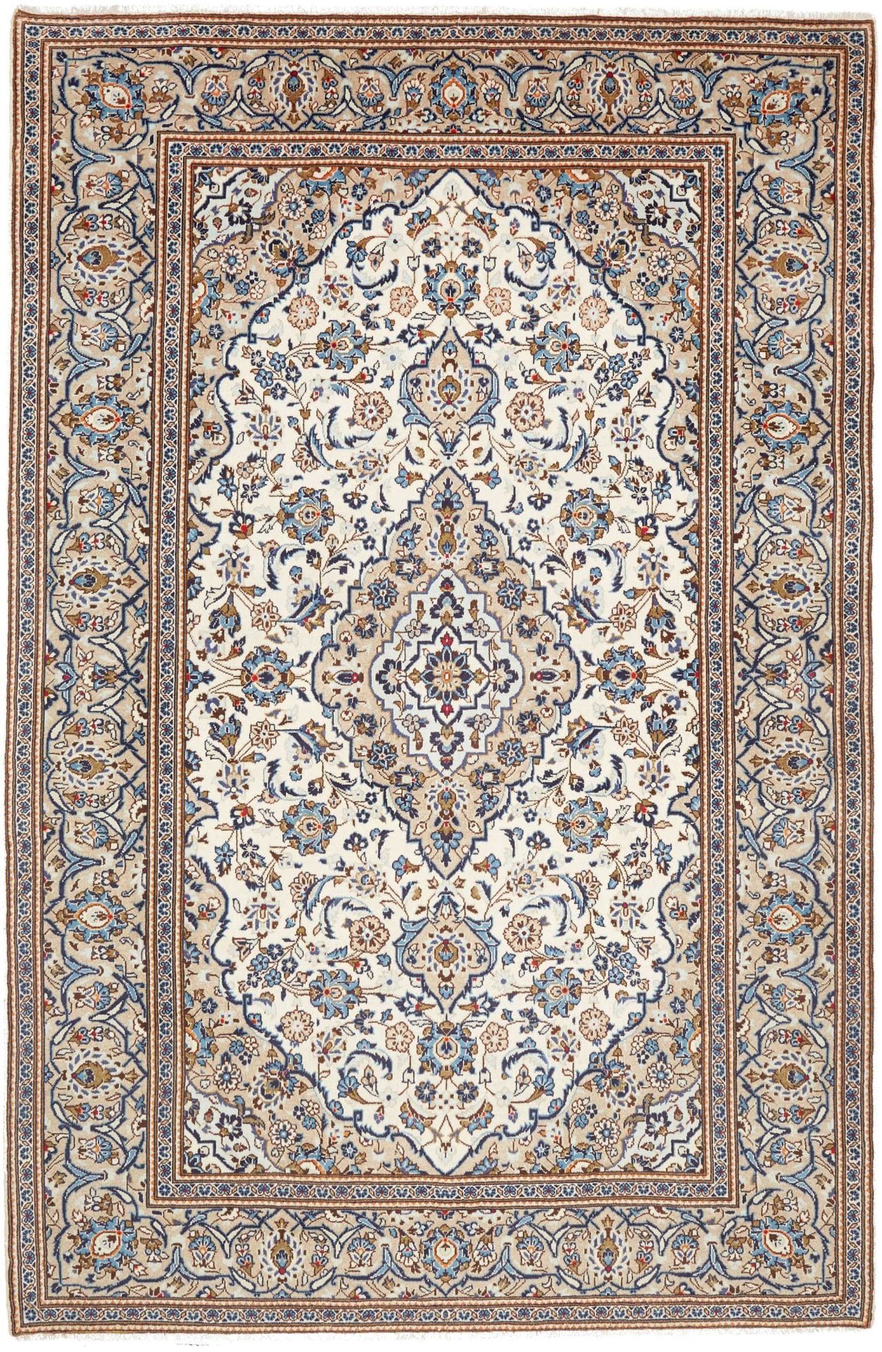 Kashan Persian Rug 196 × 296 cm in Wool, hand-knotted