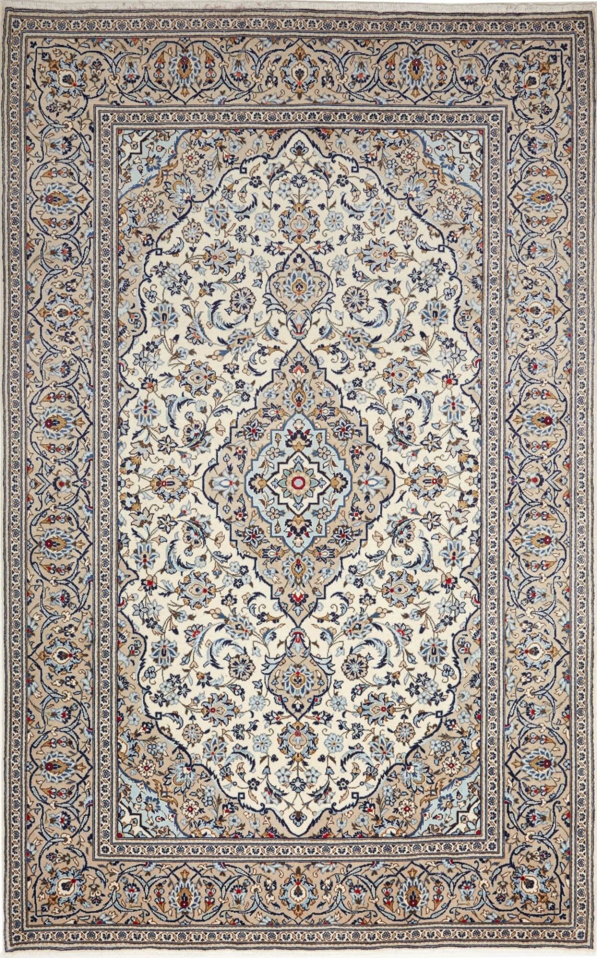 Hand-Knotted Kashan Persian Rug, 203 × 321 cm, Wool