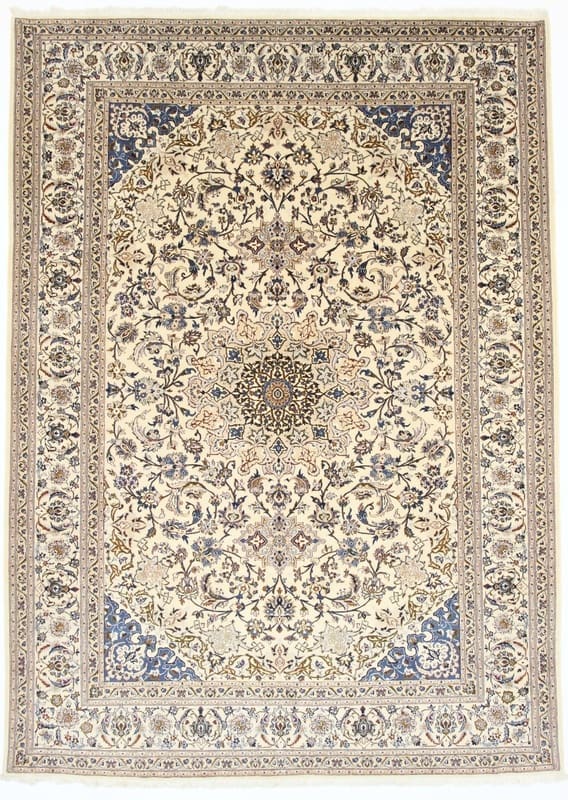 Nain Persian Rug 350 × 253 cm in Wool & Silk, hand-knotted