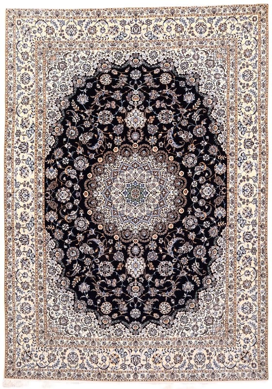 Wool & Silk Nain Persian Rug 363 × 260 cm, hand-knotted