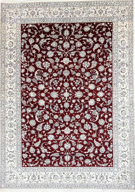Wool & Silk Nain Persian Rug 357 × 258 cm, hand-knotted
