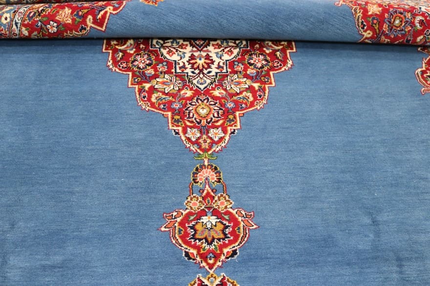 Alternative view of Hand-Knotted Kashan Persian Rug, 354 × 237 cm, Wool