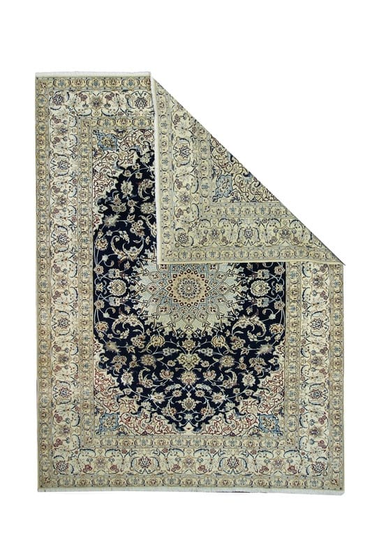 Alternative view of Wool & Silk Nain Persian Rug 341 × 257 cm, hand-knotted