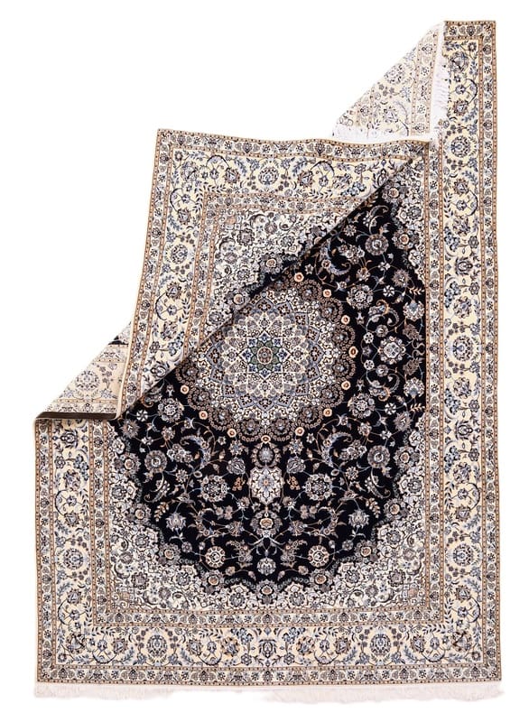 Alternative view of Wool & Silk Nain Persian Rug 363 × 260 cm, hand-knotted