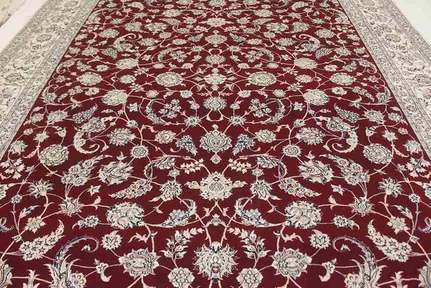 Wool & Silk Nain Persian Rug 357 × 258 cm, hand-knotted - Image 4