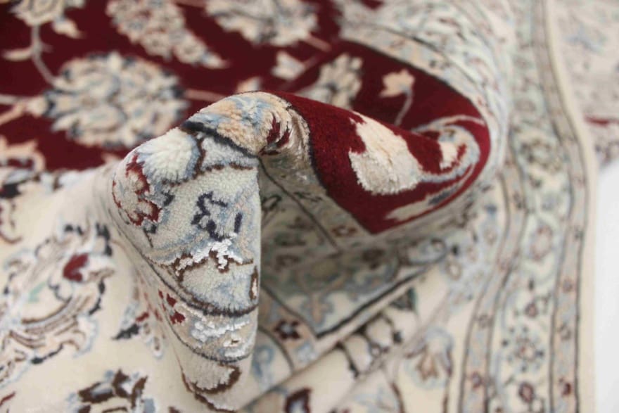 Wool & Silk Nain Persian Rug 357 × 258 cm, hand-knotted - Image 5