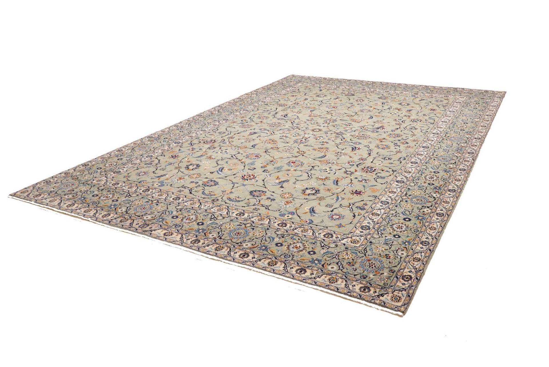Alternative view of Wool Kashan Persian Rug 278 × 389 cm, hand-knotted