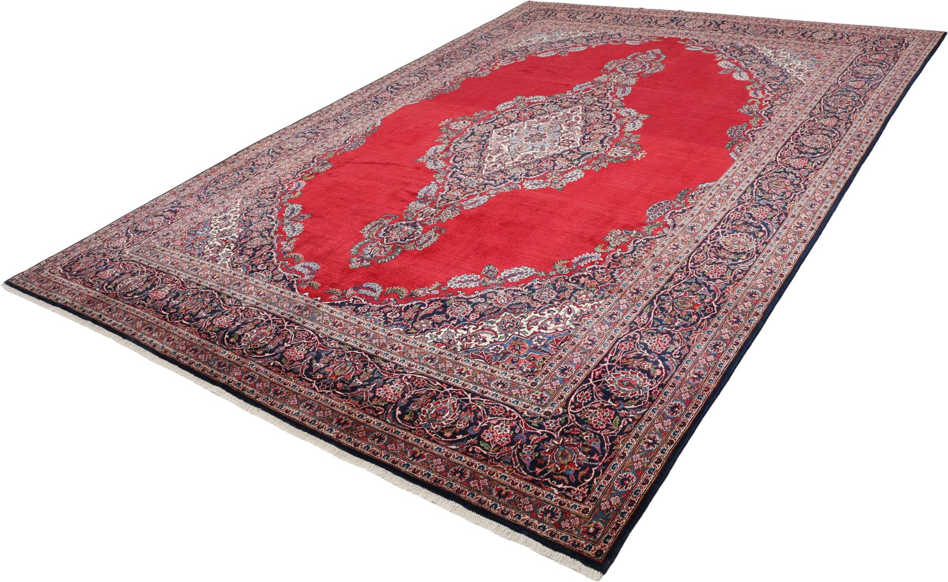 Alternative view of Kashan Persian Rug 285 × 410 cm in Wool, hand-knotted