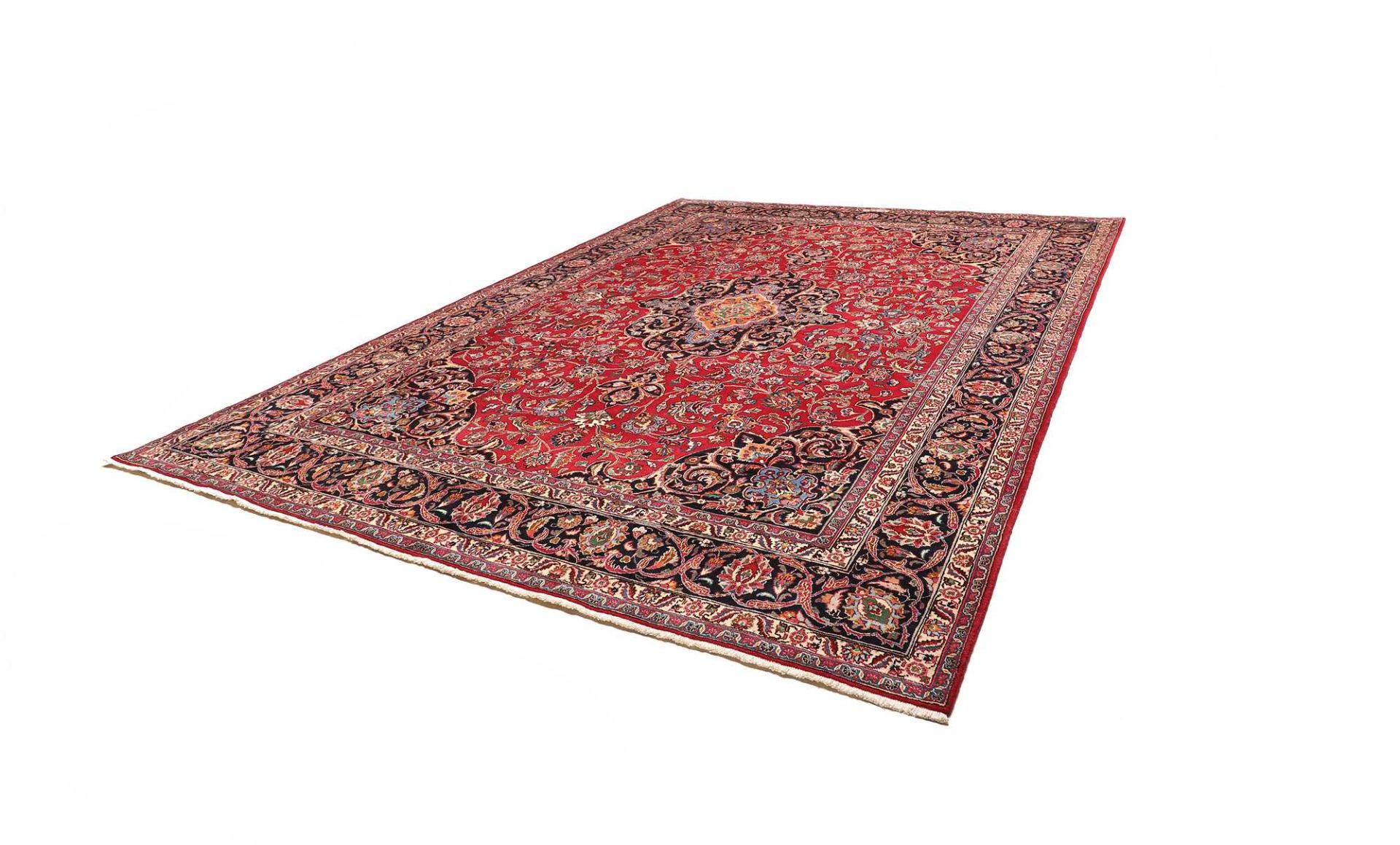 Alternative view of Mashhad Persian Rug 293 × 404 cm in Wool, hand-knotted