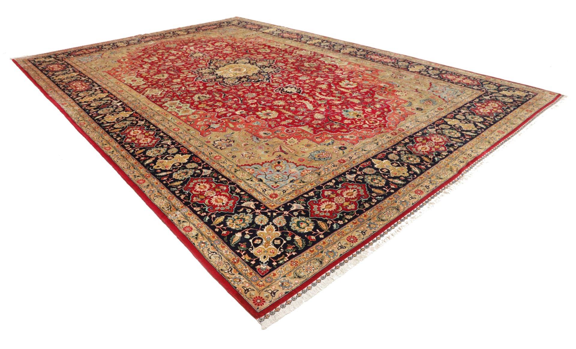 Alternative view of Tabriz Persian Rug 350 × 508 cm in Wool & Silk, hand-knotted