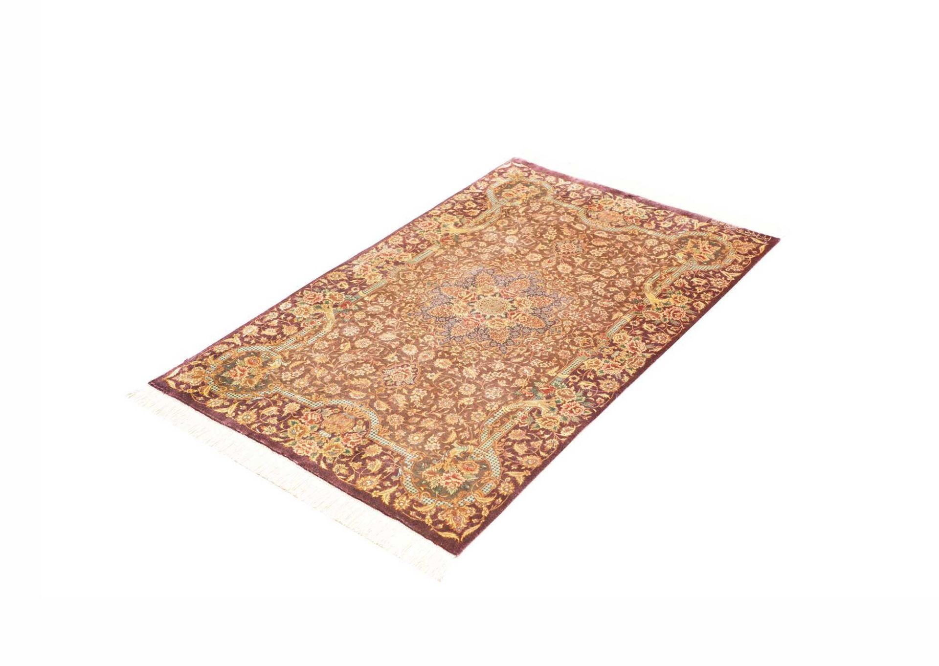 Alternative view of Silk Qom Persian Rug 78 × 120 cm, hand-knotted