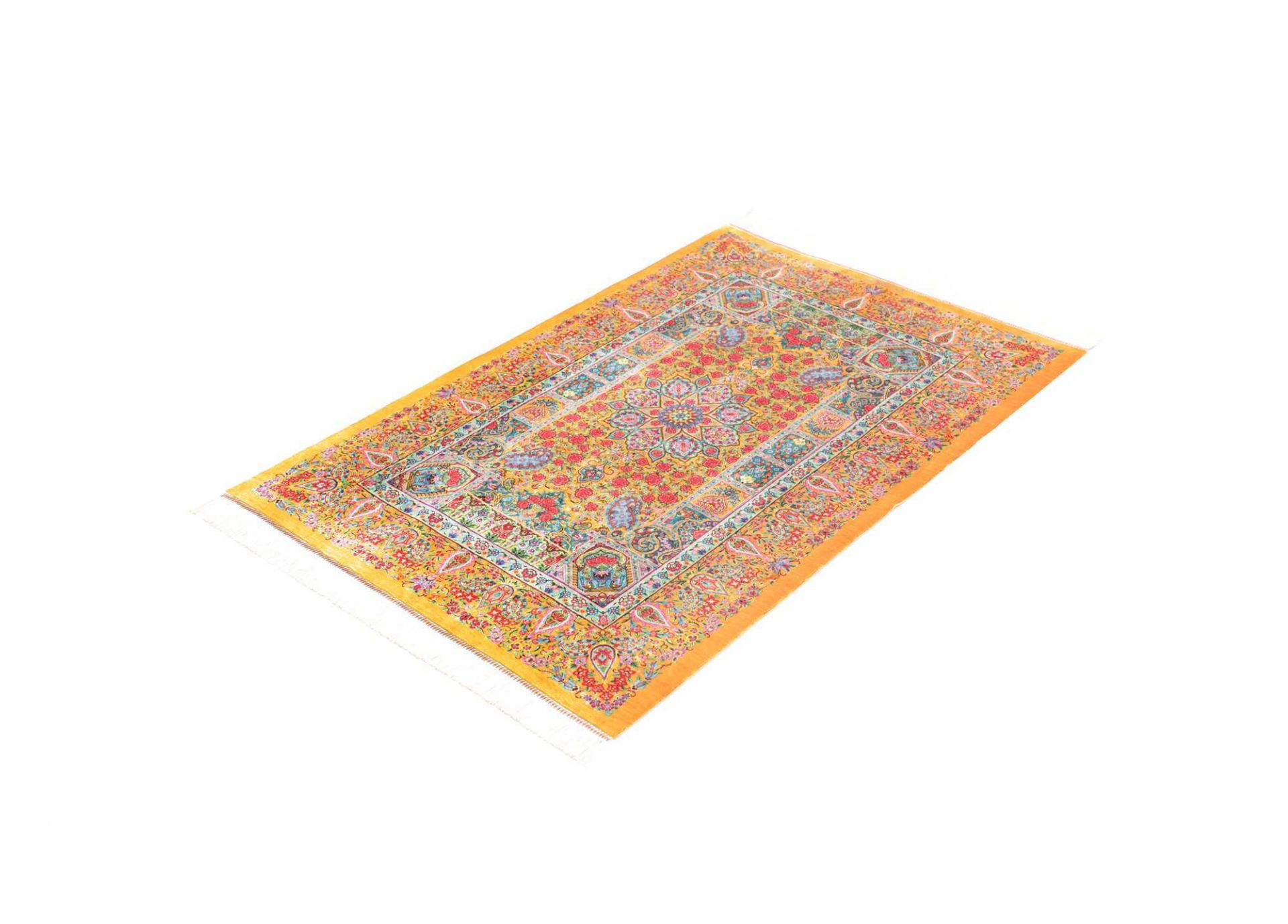 Alternative view of Qom Persian Rug 82 × 120 cm in Silk, hand-knotted