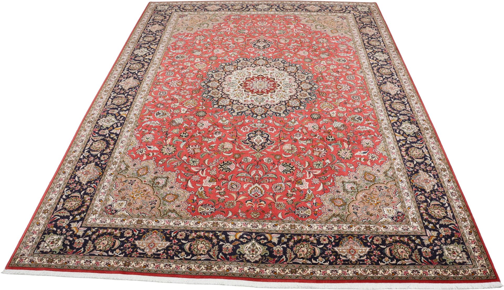 Alternative view of Hand-Knotted Tabriz Persian Rug, 254 × 352 cm, Wool & Silk