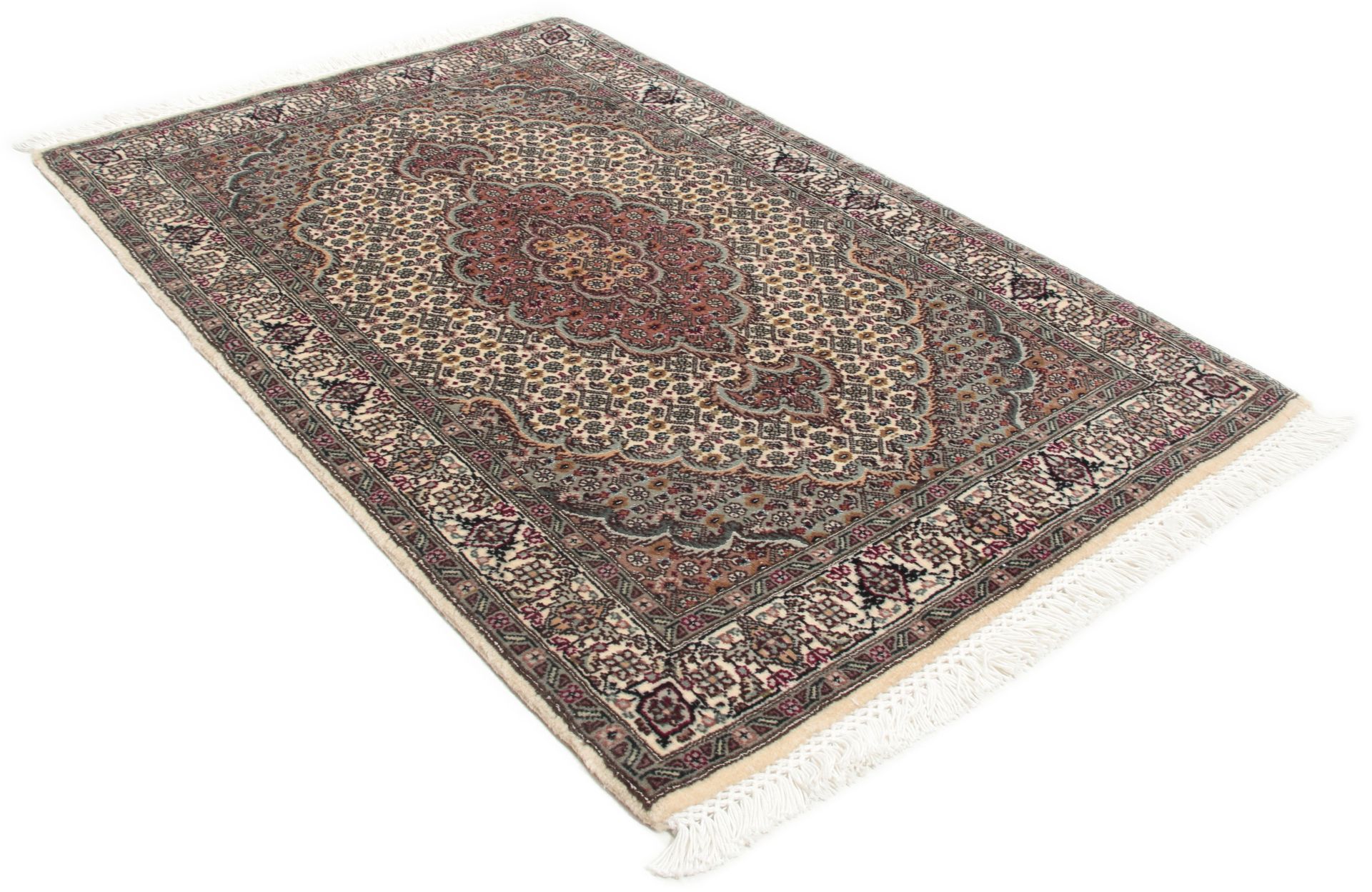 Alternative view of Tabriz Persian Rug 62 × 95 cm in Wool & Silk, hand-knotted