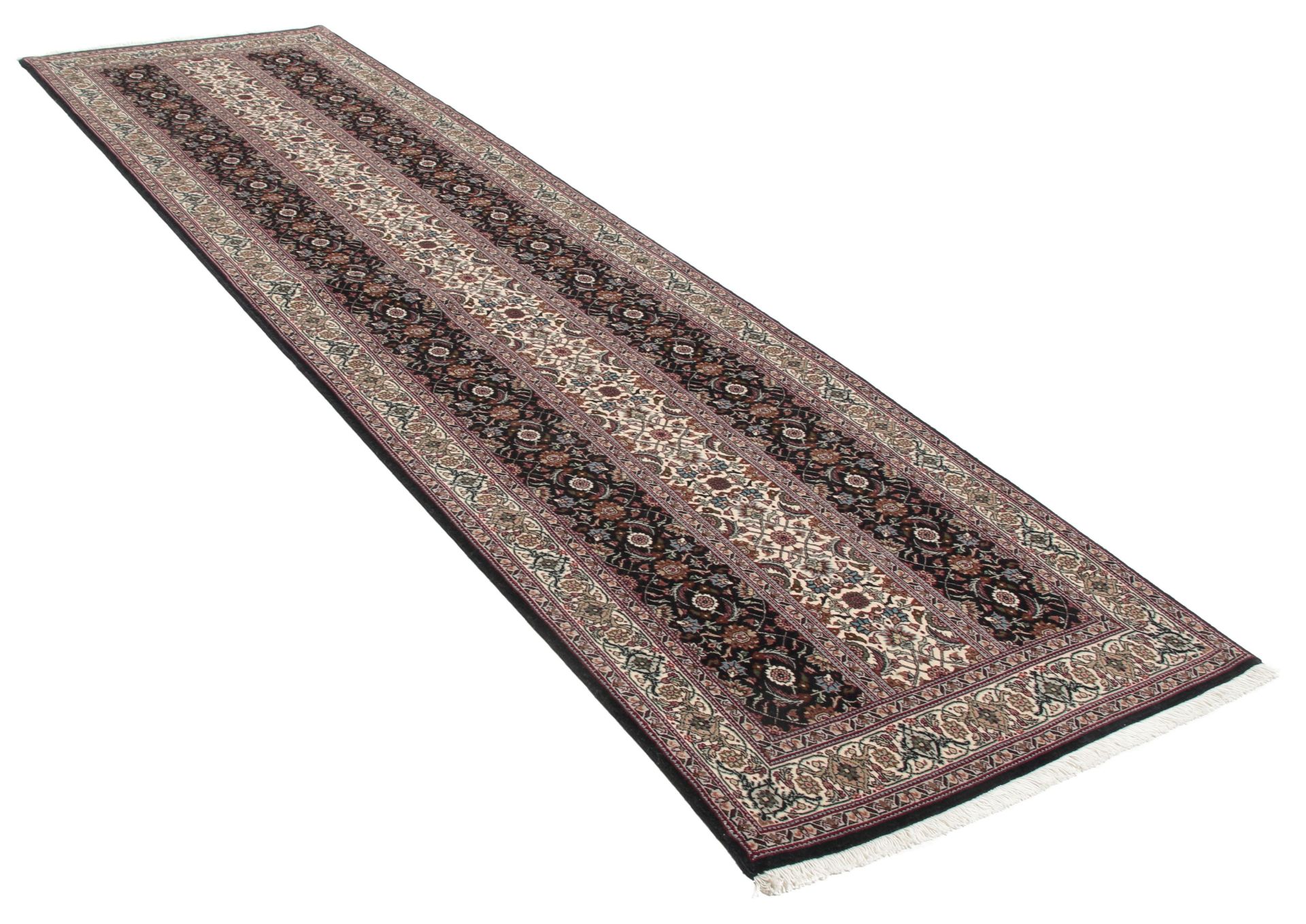 Alternative view of Tabriz Persian Rug 82 × 295 cm in Wool & Silk, hand-knotted