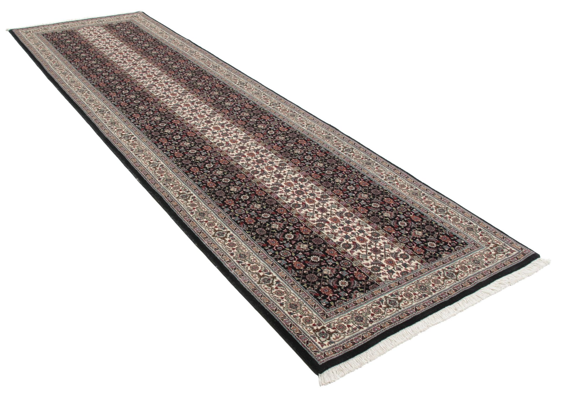 Alternative view of Tabriz Persian Rug 82 × 288 cm in Wool & Silk, hand-knotted