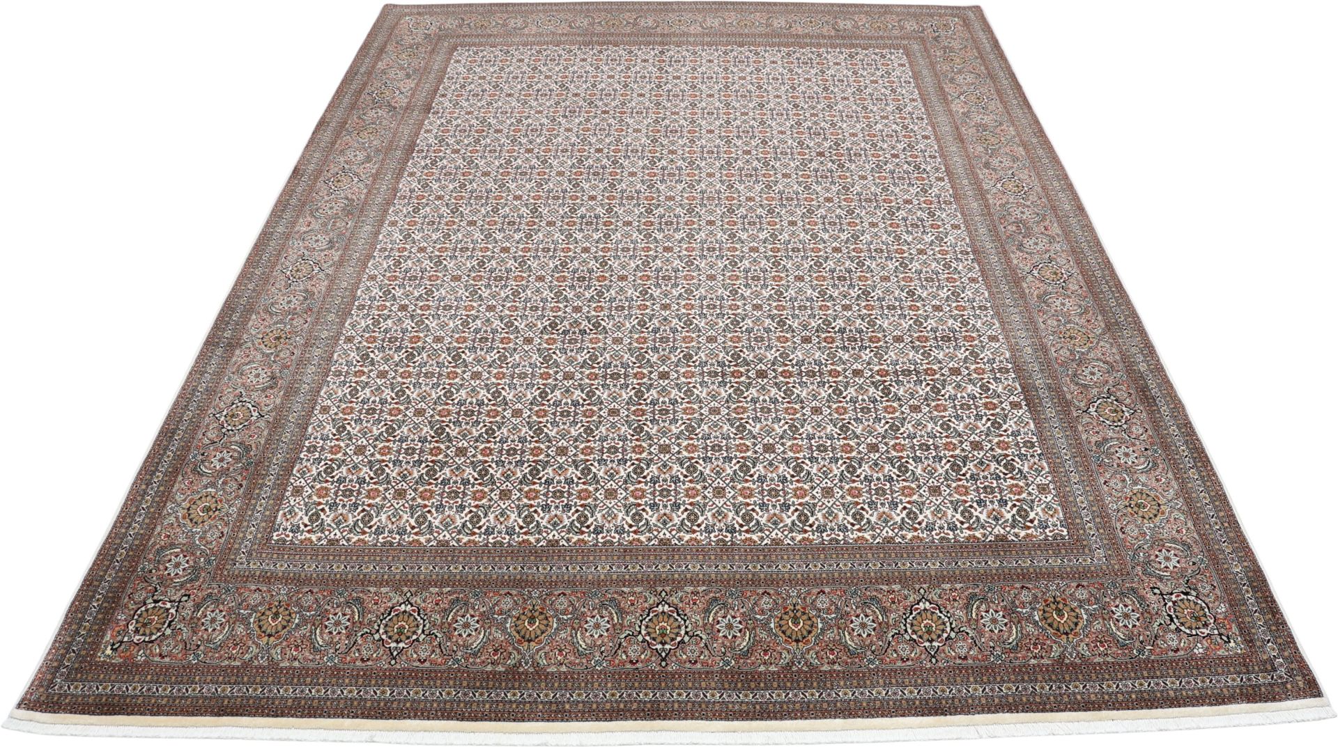 Alternative view of Hand-Knotted Tabriz Persian Rug, 246 × 341 cm, Wool & Silk