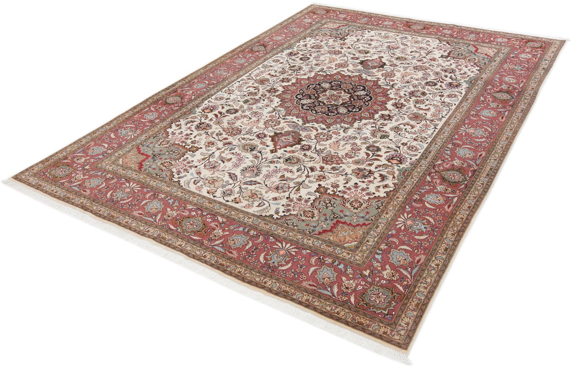 Alternative view of Tabriz Persian Rug 208 × 305 cm in Wool & Silk, hand-knotted
