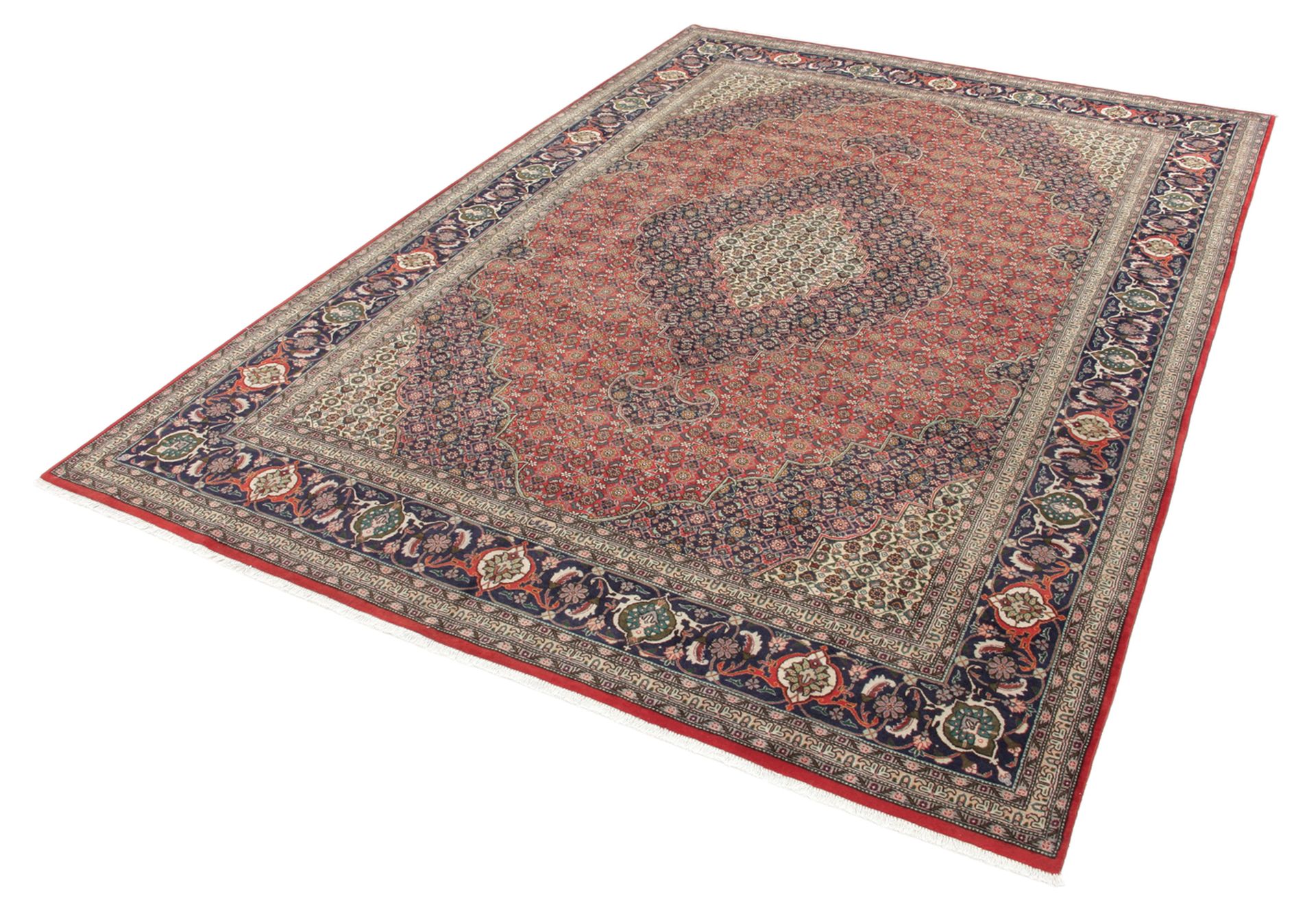 Alternative view of Hand-Knotted Tabriz Persian Rug, 245 × 351 cm, Wool & Silk