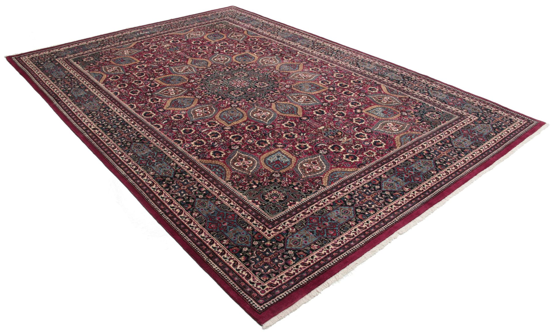 Alternative view of Hand-Knotted Mashhad Persian Rug, 250 × 355 cm, Wool
