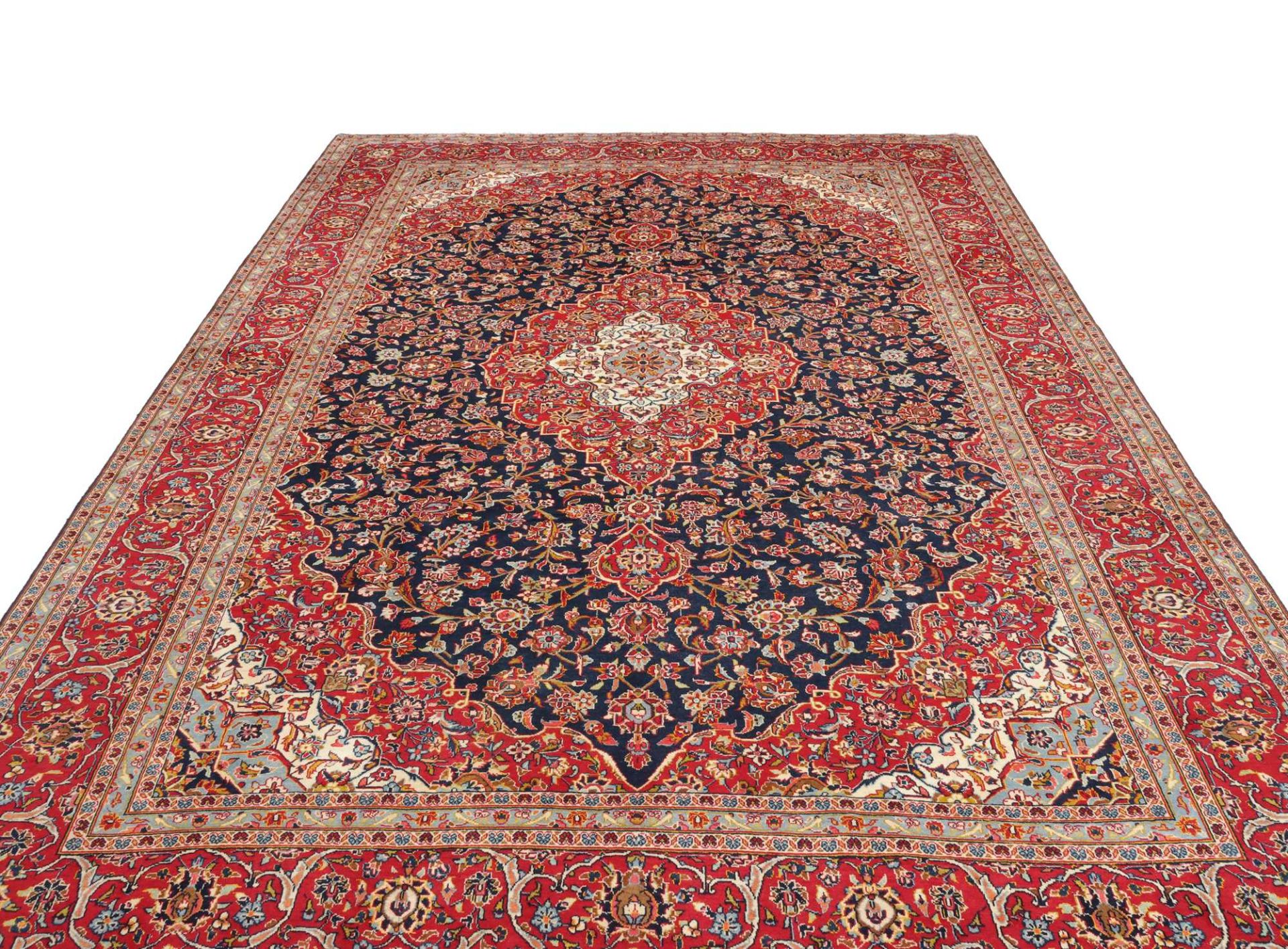 Hand-Knotted Kashan Persian Rug, 251 × 356 cm, Wool - Image 3