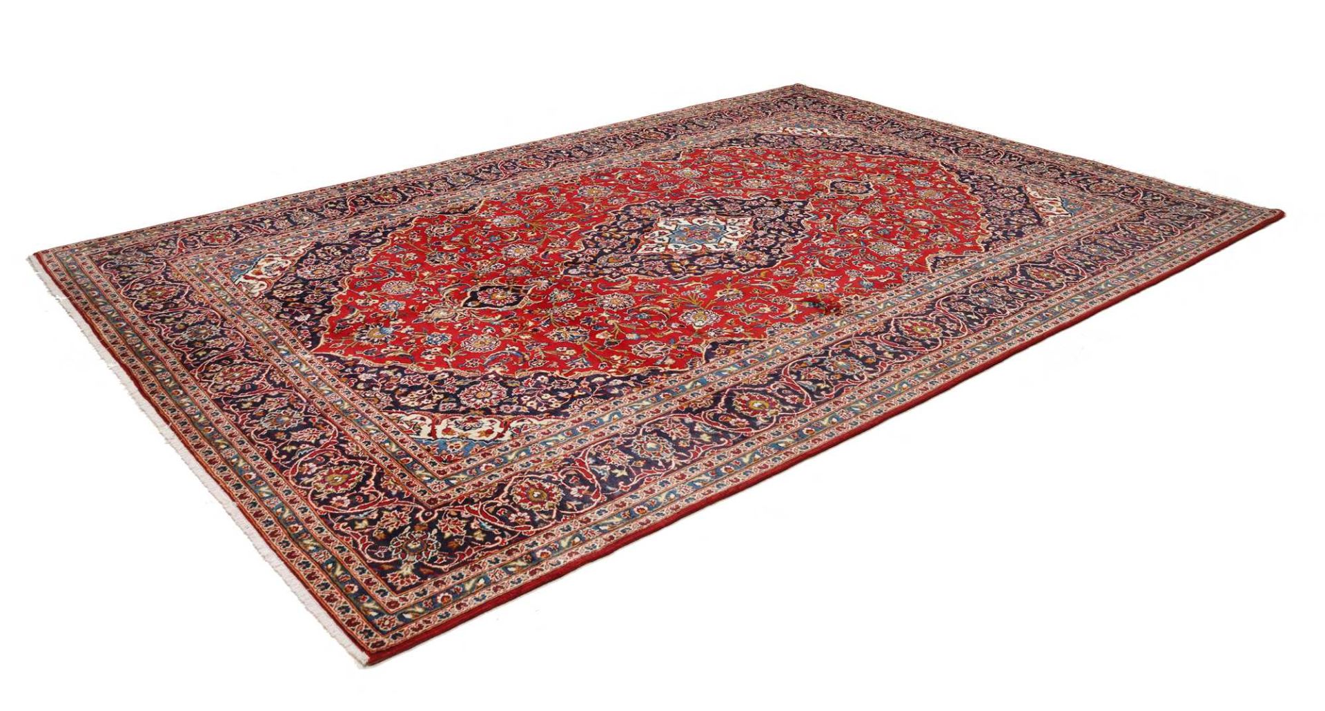 Alternative view of Wool Kashan Persian Rug 246 × 357 cm, hand-knotted