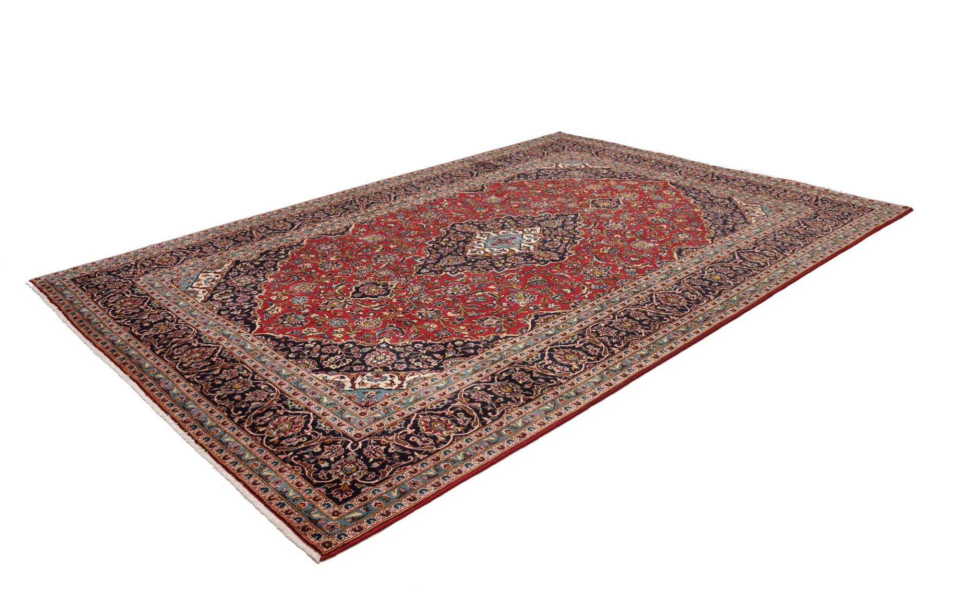 Alternative view of Wool Kashan Persian Rug 246 × 359 cm, hand-knotted