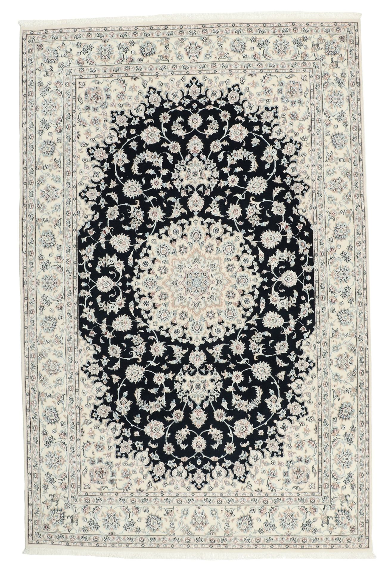 Wool & Silk Isfahan Persian Rug 205 × 310 cm, hand-knotted