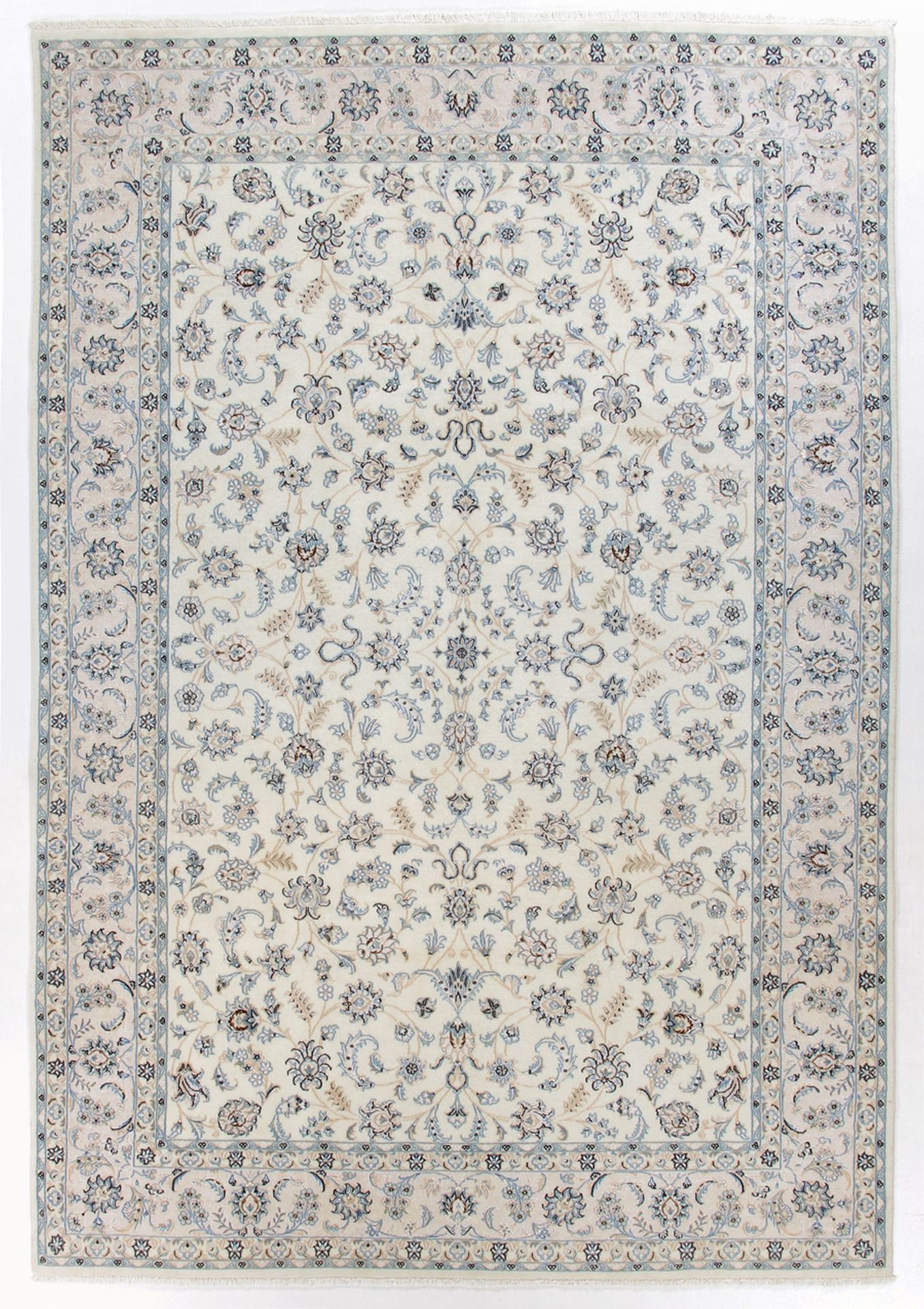 Hand-Knotted Isfahan Persian Rug, 198 × 290 cm, Wool & Silk