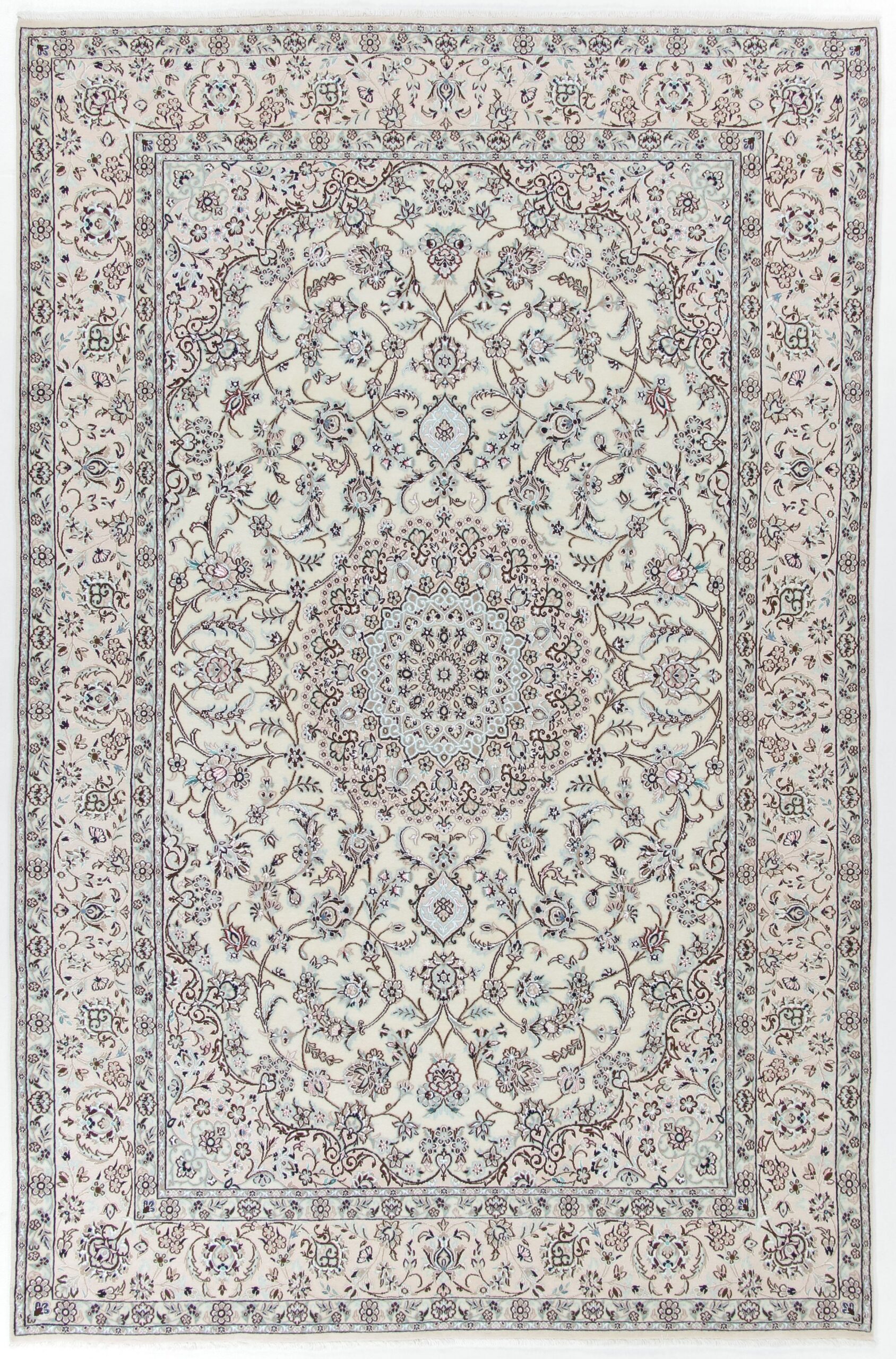 Hand-Knotted Isfahan Persian Rug, 200 × 308 cm, Wool & Silk