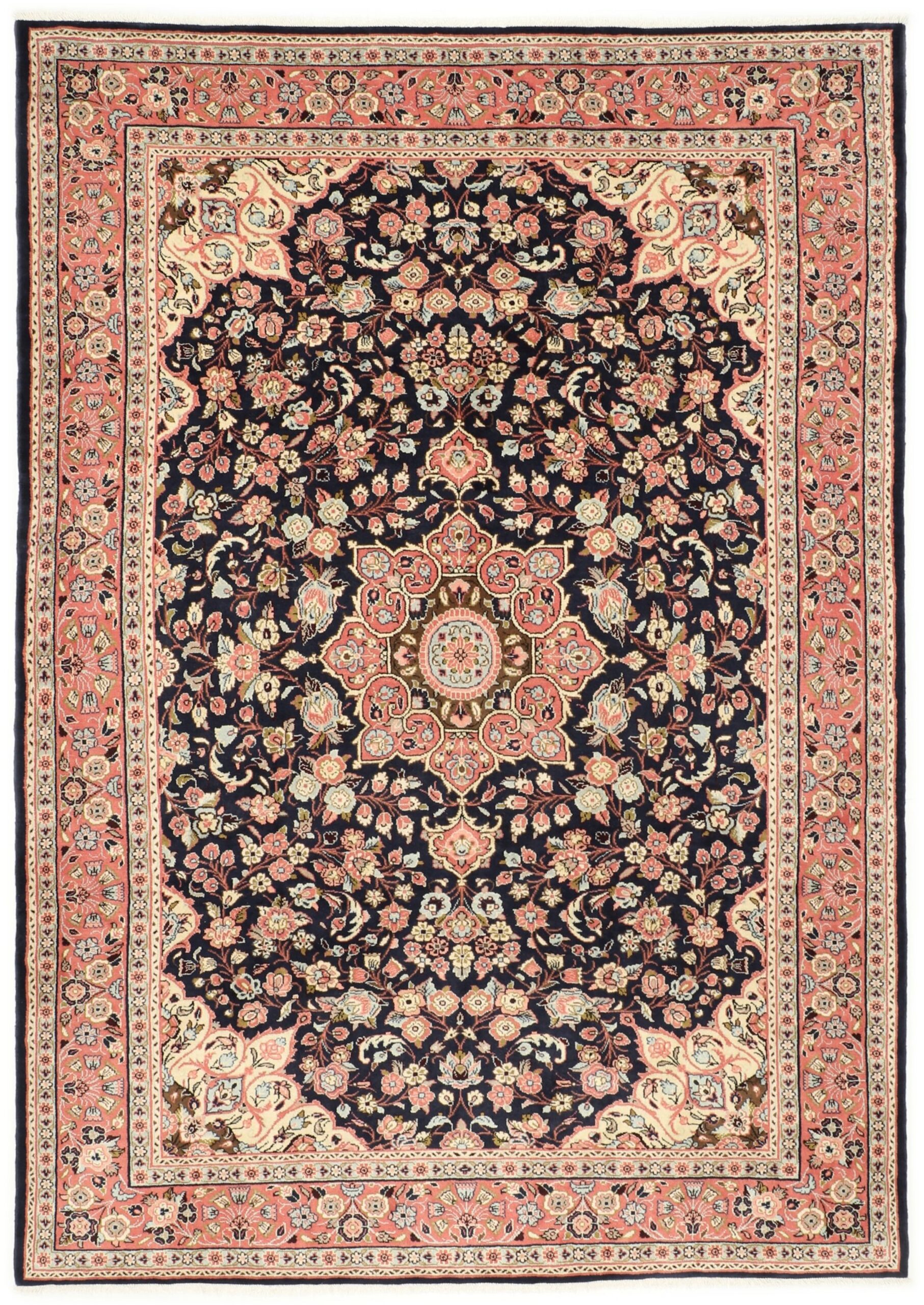 Wool Hamadan Persian Rug 216 × 300 cm, hand-knotted