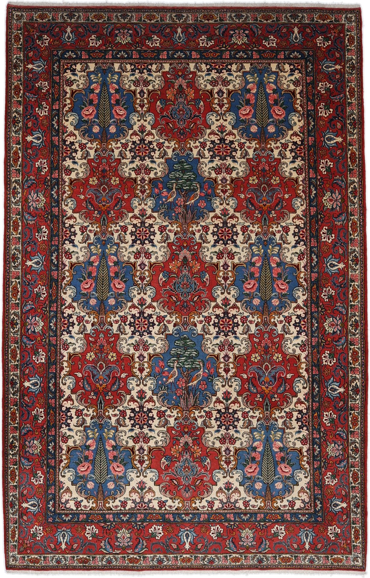 Hand-Knotted Bakhtiari Persian Rug, 208 × 325 cm, Wool
