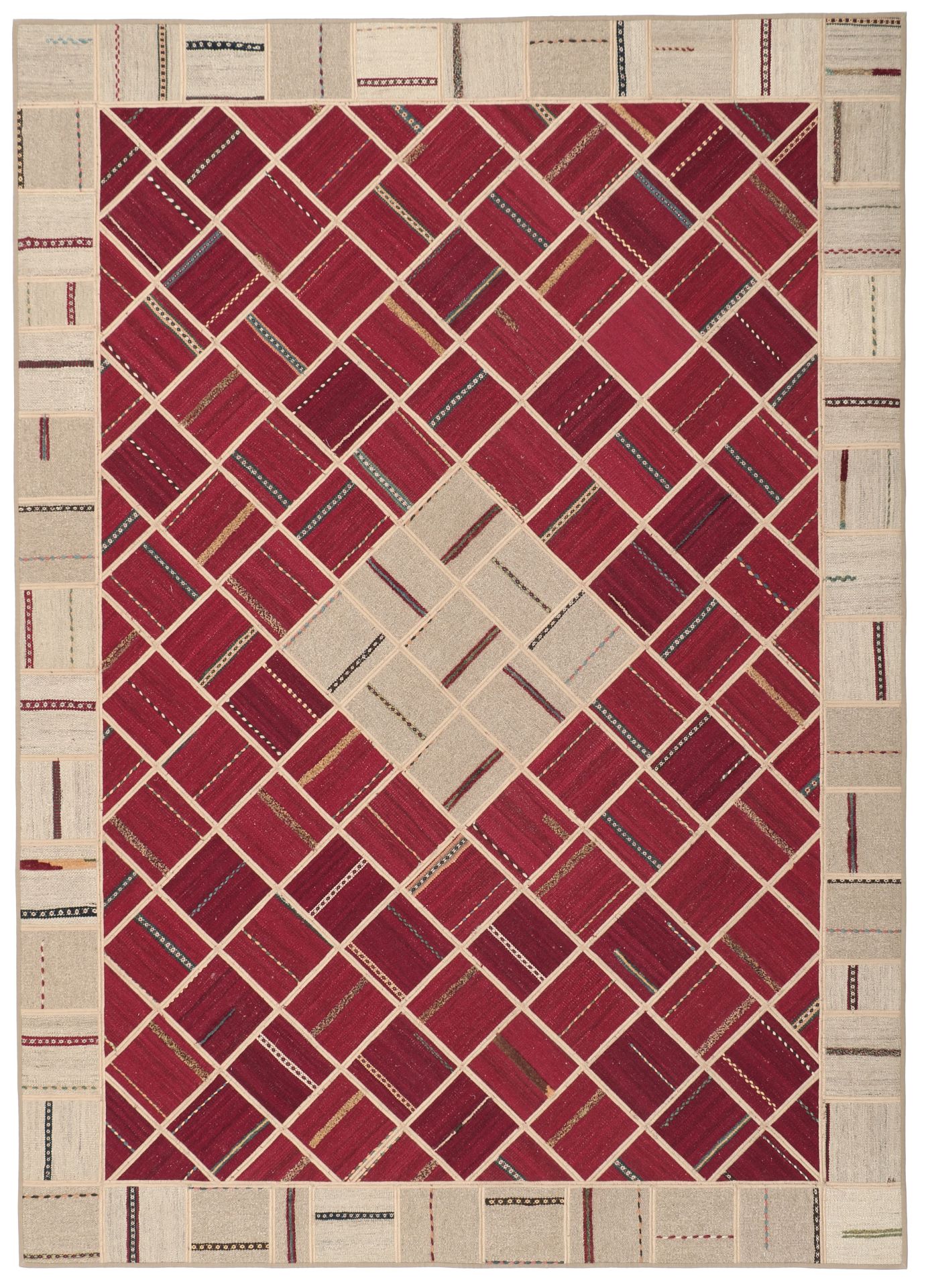 Wool Kilim Persian Rug 201 × 299 cm, hand-woven