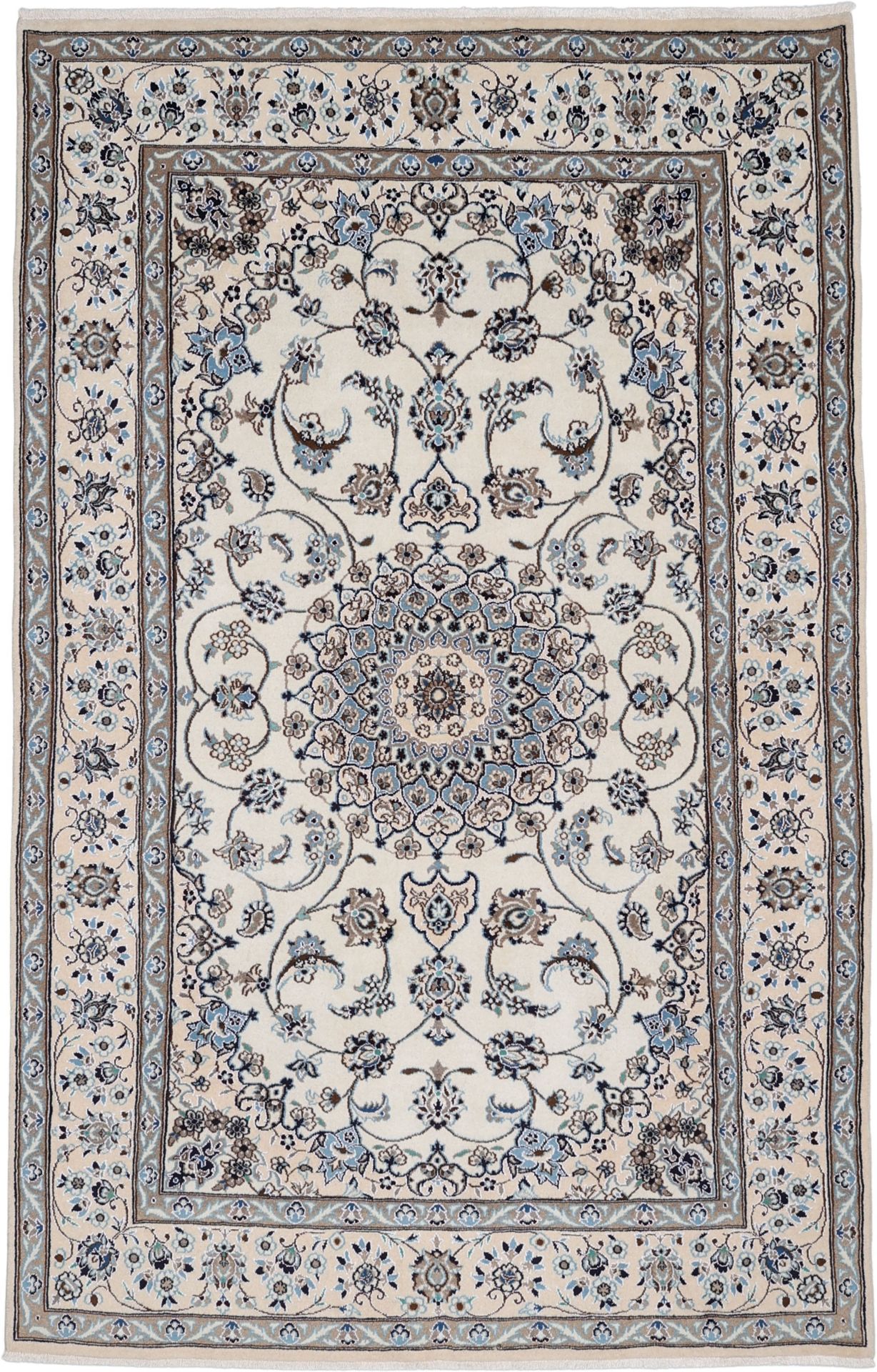 Hand-Knotted Nain Persian Rug, 193 × 300 cm, Wool