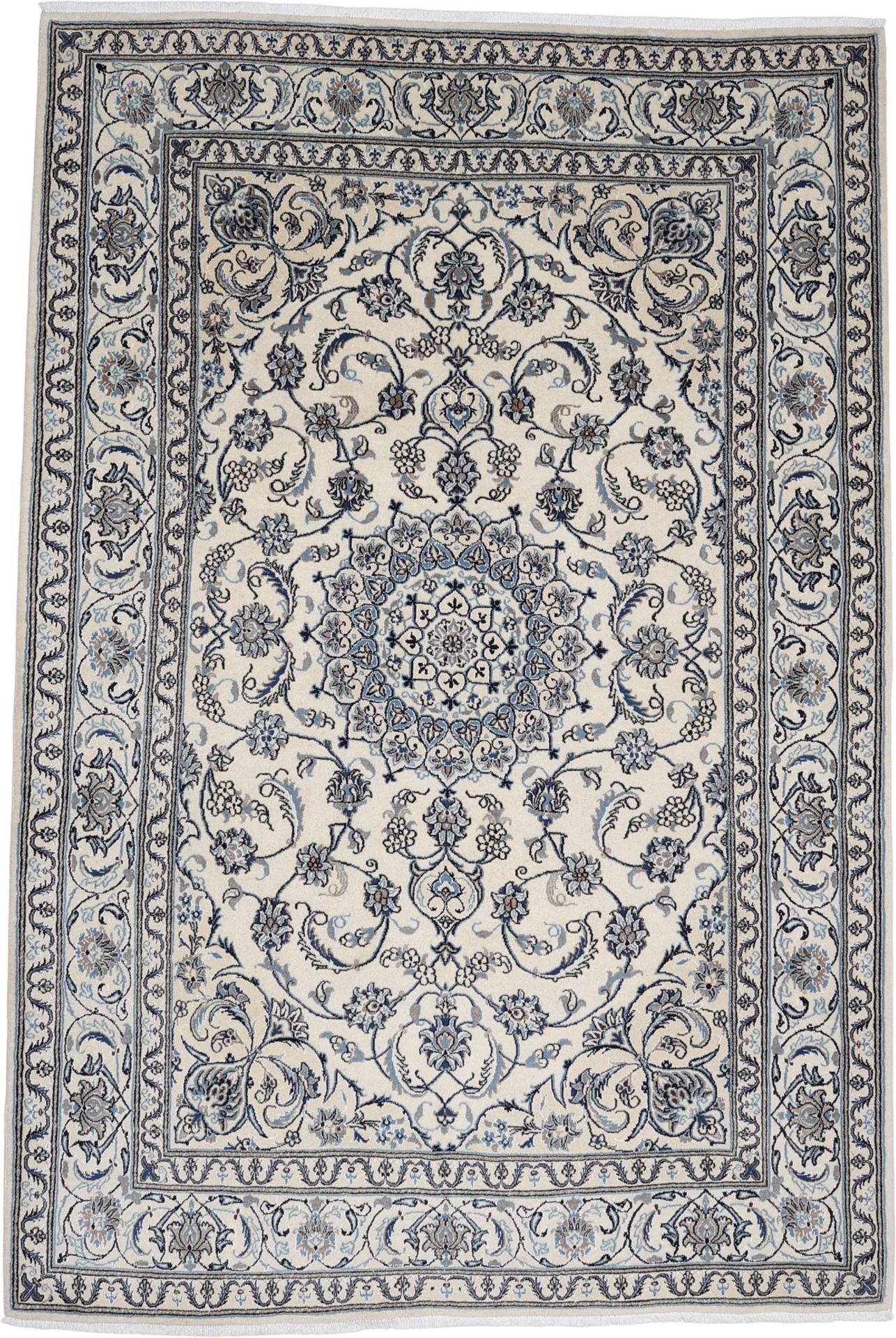 Wool Nain Persian Rug 200 × 293 cm, hand-knotted
