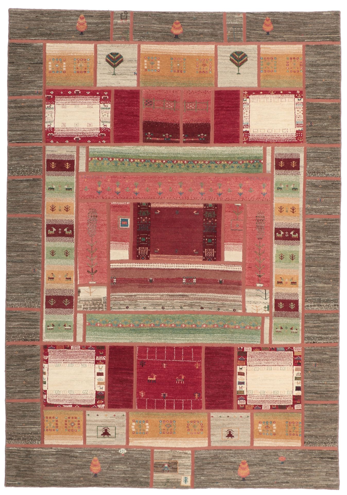 Wool Persian Rug 223 × 319 cm, hand-knotted