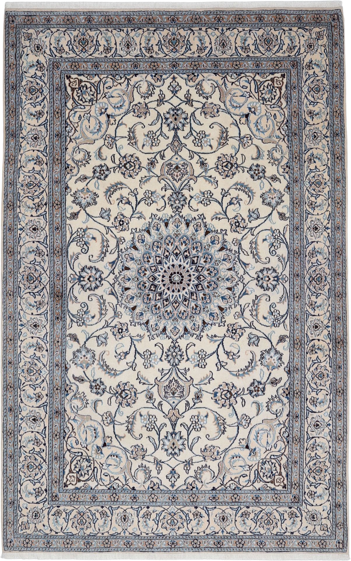 Hand-Knotted Nain Persian Rug, 196 × 306 cm, Wool