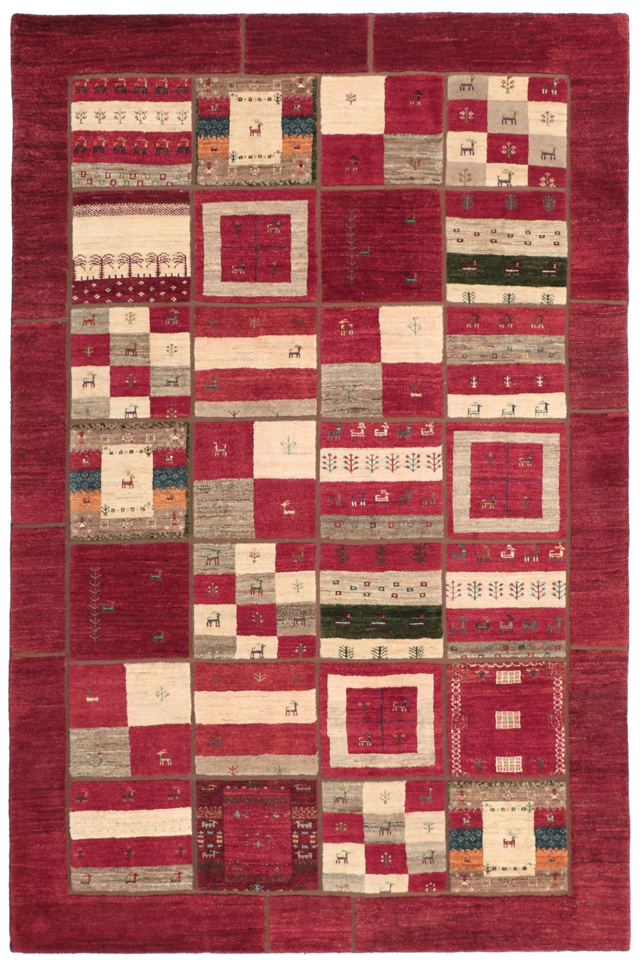 Wool Gabbeh Persian Rug 200 × 300 cm, hand-knotted
