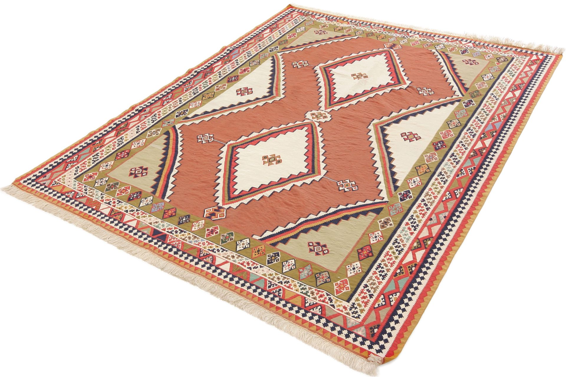 Alternative view of Wool Kilim Persian Rug 183 × 285 cm, hand-woven