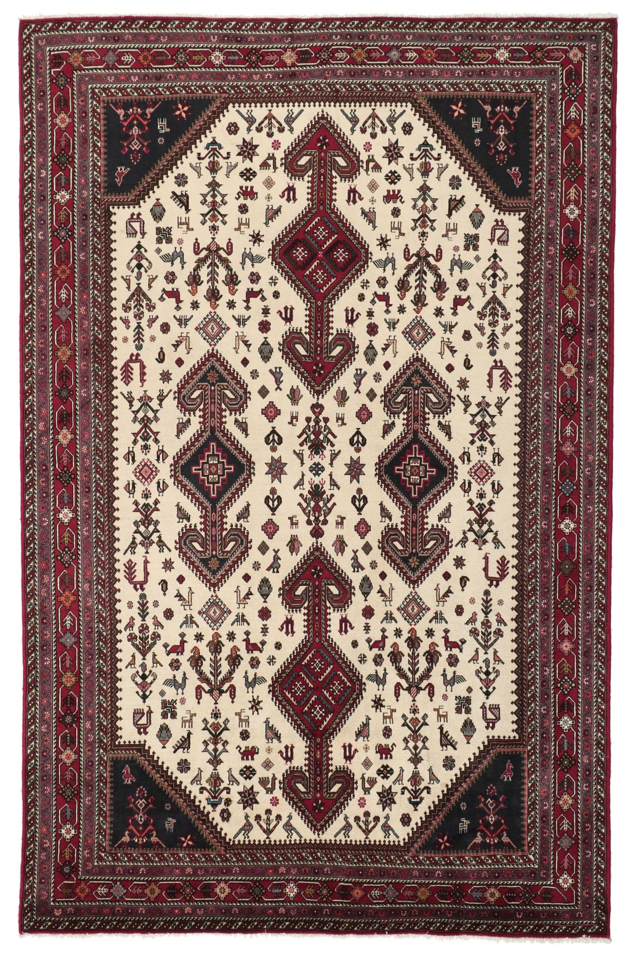 Hand-Knotted Persian Rug, 197 × 305 cm, Wool