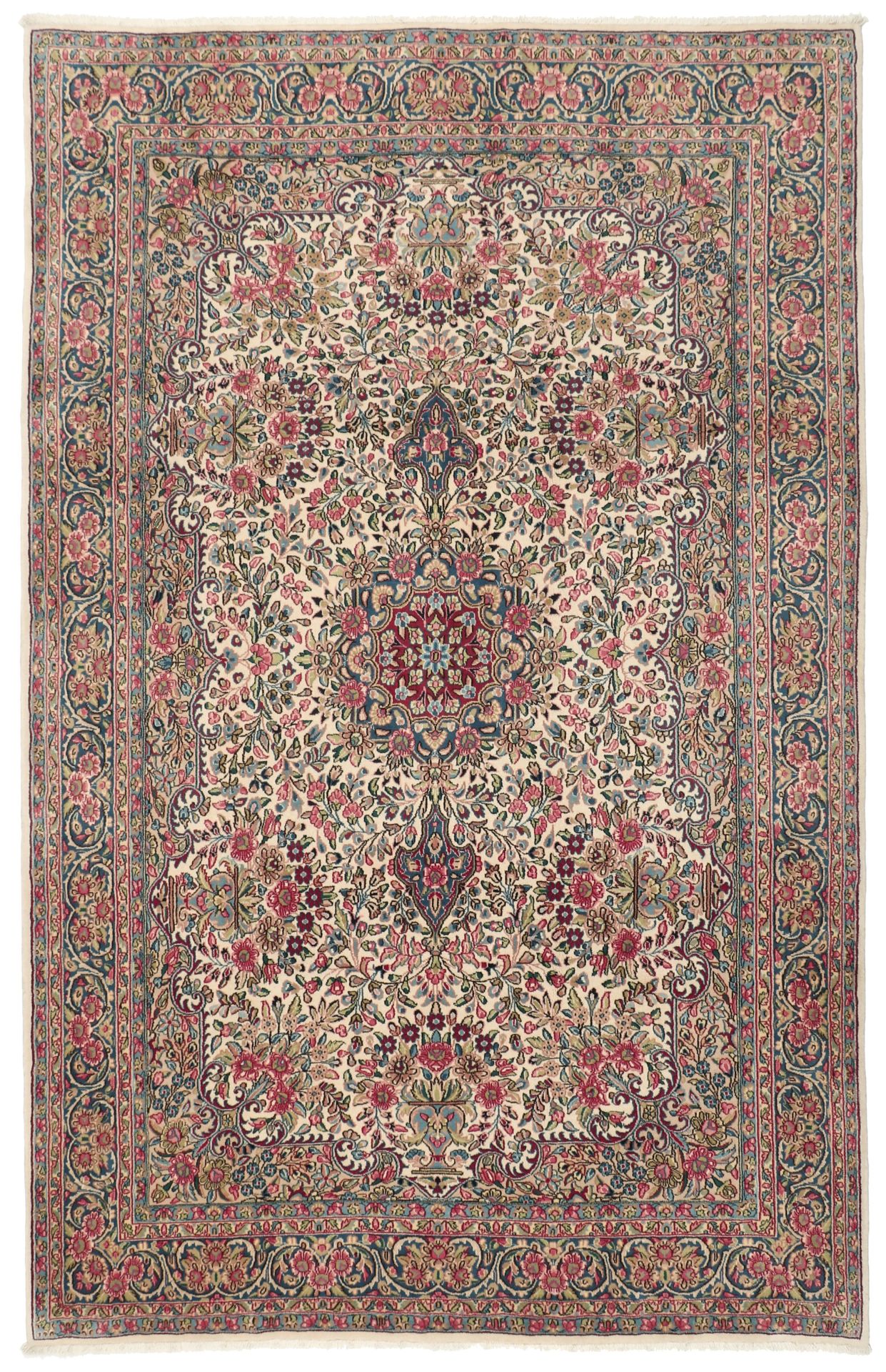 Hand-Knotted Kerman Persian Rug, 200 × 300 cm, Wool