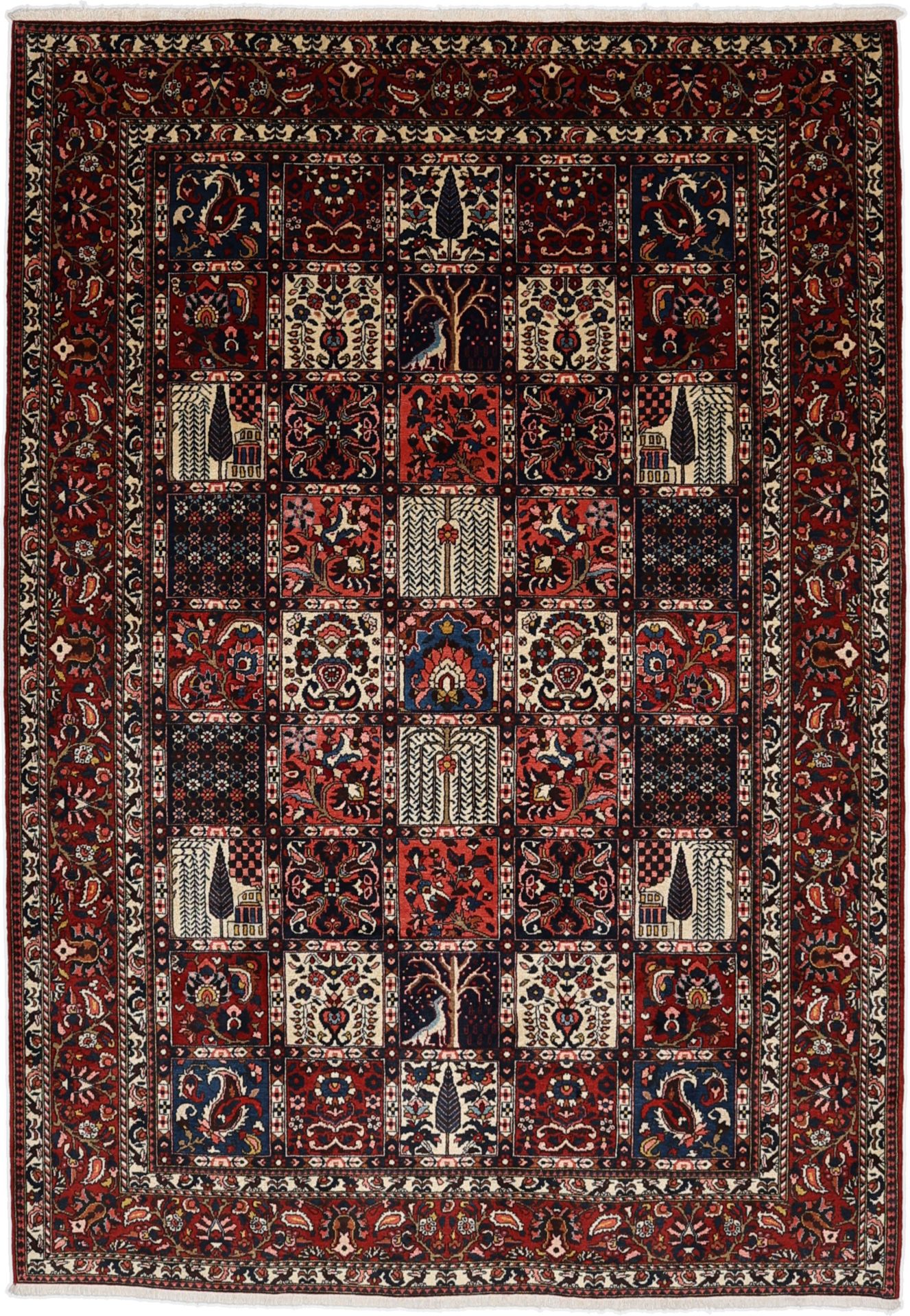 Hand-Knotted Bakhtiari Persian Rug, 210 × 300 cm, Wool