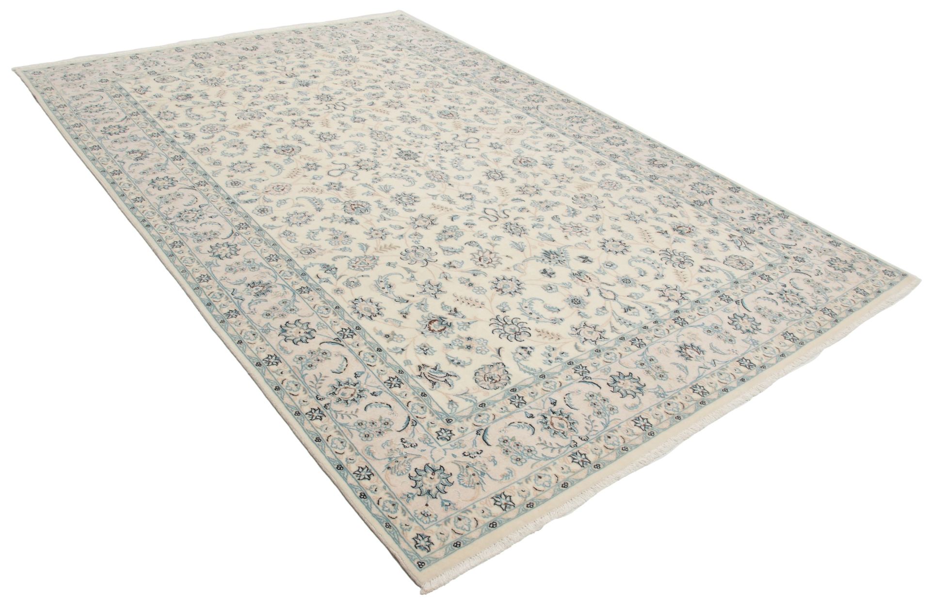 Alternative view of Hand-Knotted Isfahan Persian Rug, 198 × 290 cm, Wool & Silk