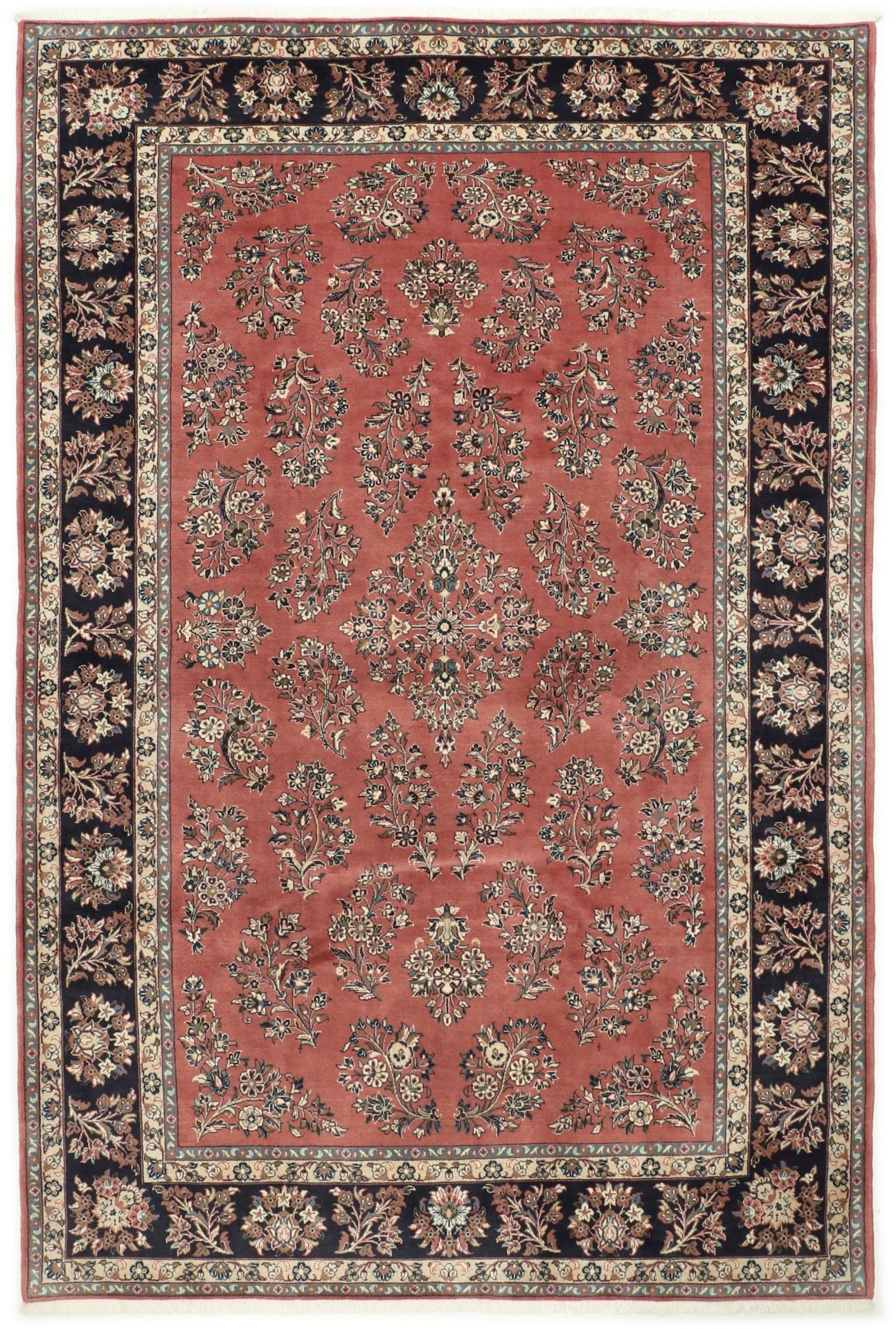 Hand-Knotted Kashan Persian Rug, 205 × 309 cm, Wool