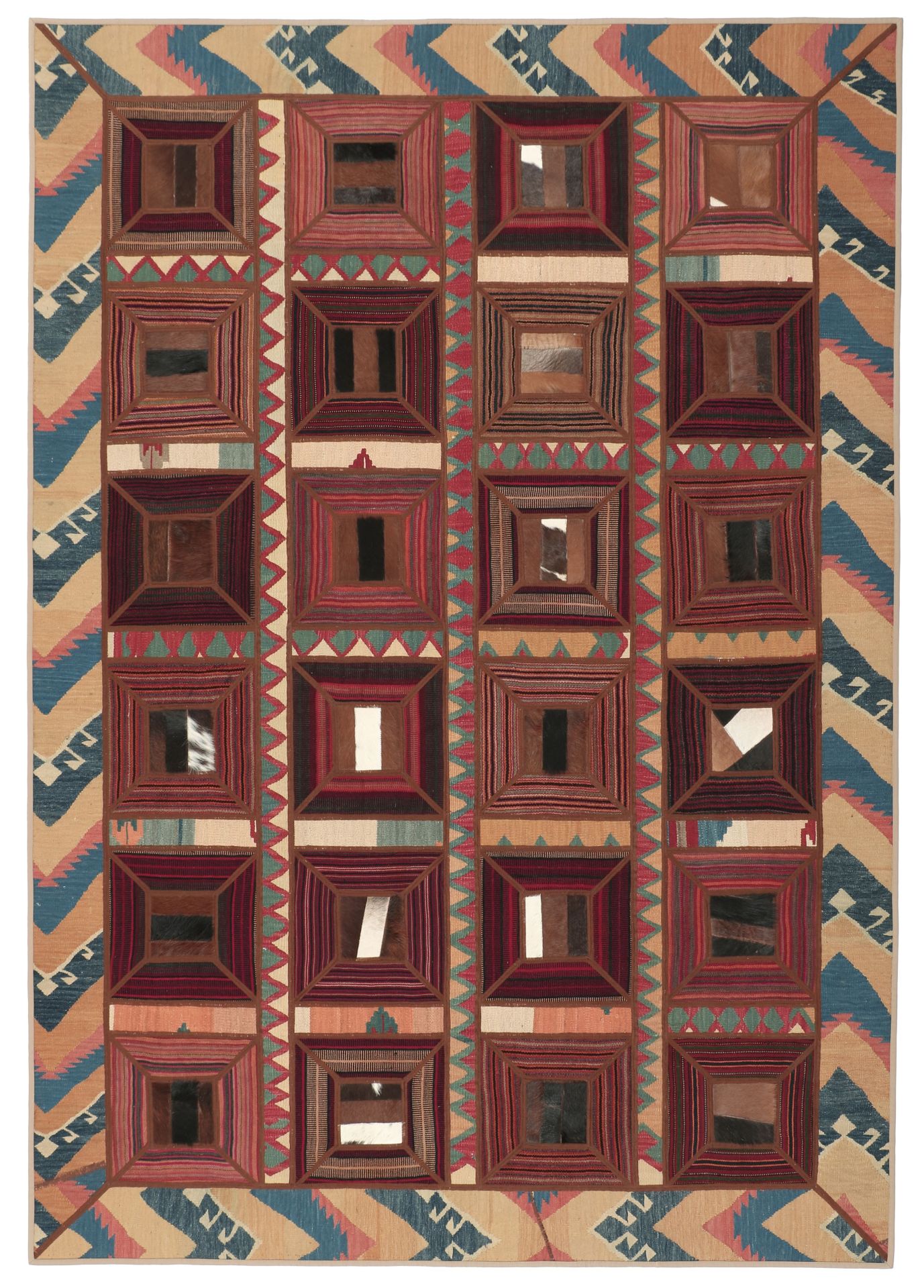 Kilim Persian Rug 192 × 276 cm in Wool, hand-woven