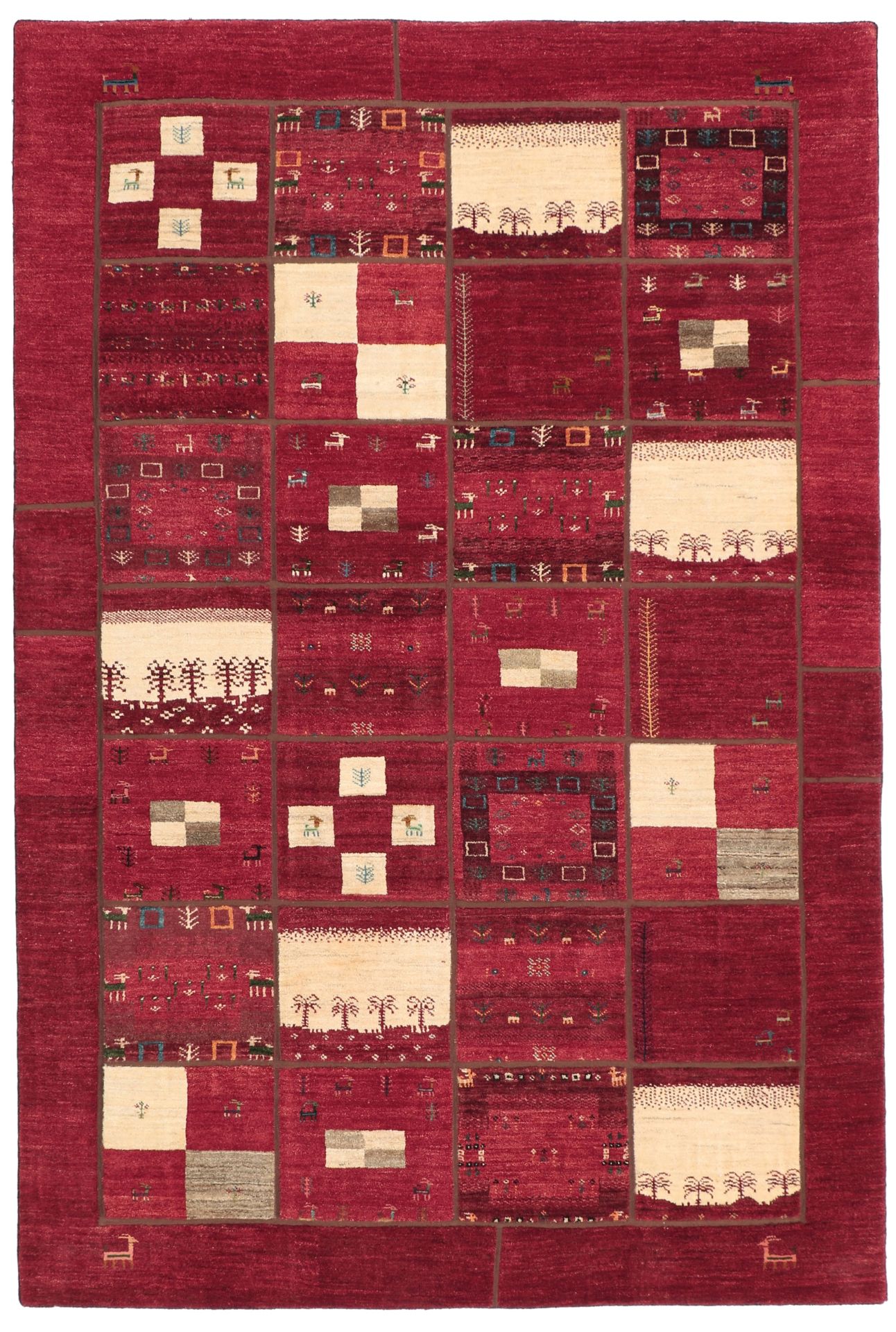 Hand-Knotted Gabbeh Persian Rug, 205 × 300 cm, Wool