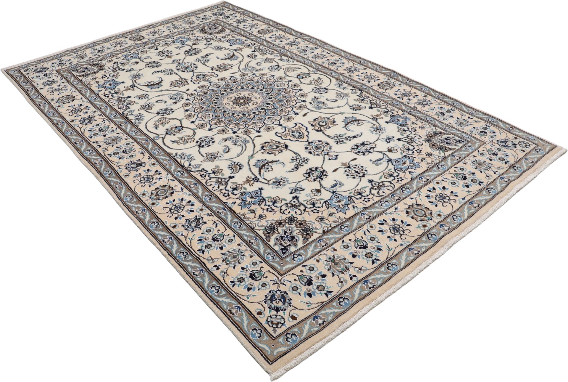 Hand-Knotted Nain Persian Rug, 193 × 300 cm, Wool - Image 4
