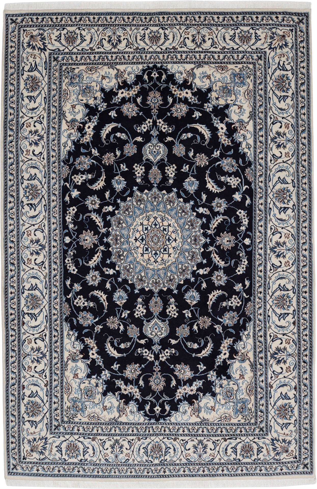 Hand-Knotted Nain Persian Rug, 193 × 294 cm, Wool